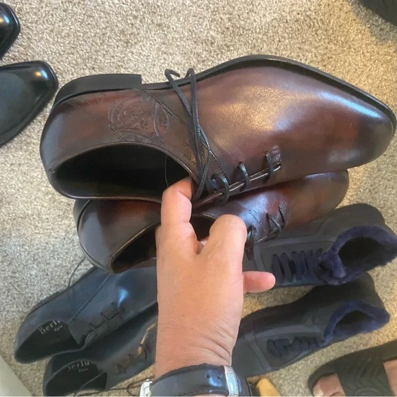 BERLUTI scrito Alexandro men brown shoes Sz 9.5 - Picture 14 of 14